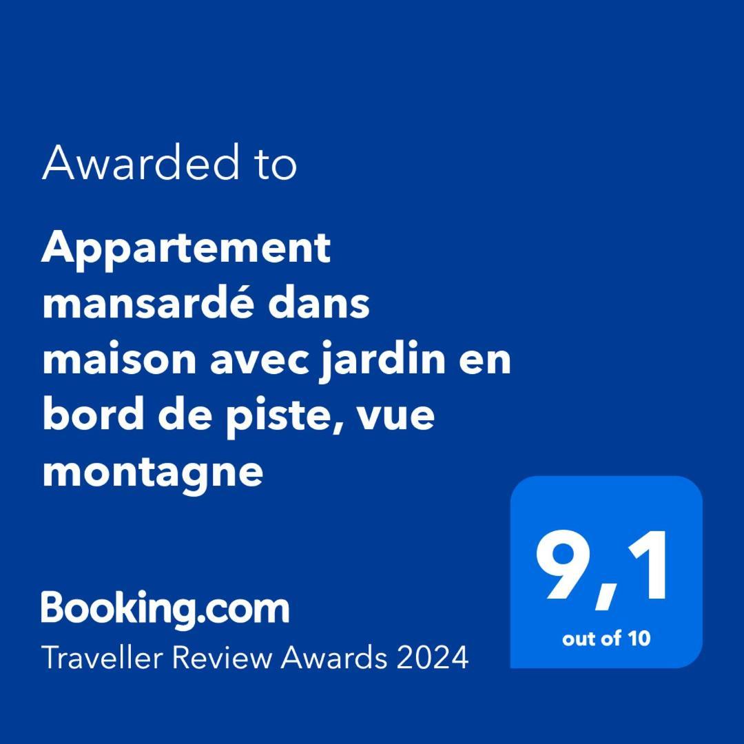 Logement Mansarde Dans Maison Avec Jardin En Bord De Piste, Vue Montagne Les Houches Exterior foto